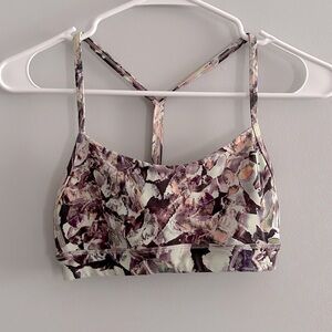 Lululemon Flow Y Bra—Size 2—Floral Pattern